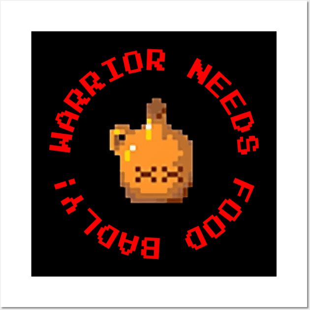 Gauntlet Arcade - Warrior Needs Food Badly Wall Art by onekdesigns